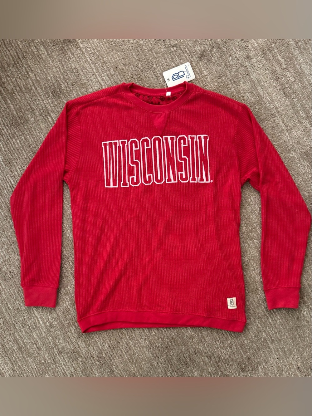Pressbox Red Wisconsin Crewneck Pullover Men’s Size Small